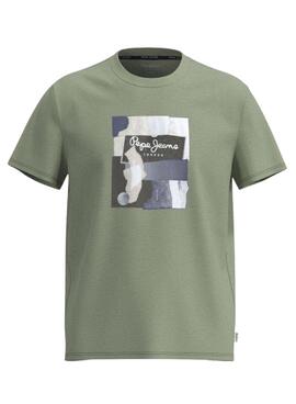 T-Shirt Pepe Jeans Oldwide Grün für Herren