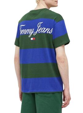 T-Shirt Tommy Jeans Serif Marineblau für Herren