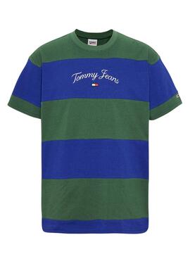 T-Shirt Tommy Jeans Serif Marineblau für Herren