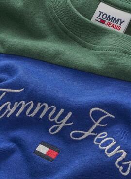 T-Shirt Tommy Jeans Serif Marineblau für Herren