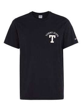 T-Shirt Tommy Jeans Buchstabe Marineblau für Herren