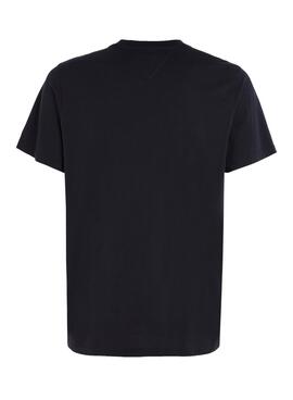 T-Shirt Tommy Jeans Buchstabe Marineblau für Herren