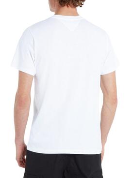 T-Shirt Tommy Jeans Buchstabe Weiss für Herren