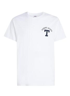 T-Shirt Tommy Jeans Buchstabe Weiss für Herren
