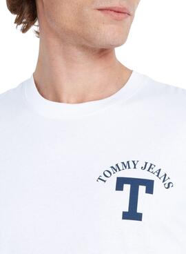 T-Shirt Tommy Jeans Buchstabe Weiss für Herren
