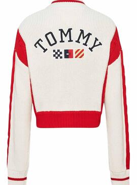 Jacke Tommy Jeans Bomber Weiss für Damen