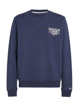 Sweatshirt Tommy Jeans Reg Crew Marineblau für Herren