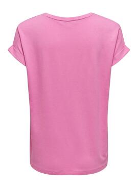 T-Shirt Only Moster Rosa für Damen