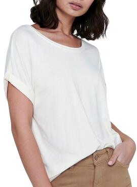 T-Shirt Only Moster Weiss Beige für Damen