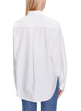 Hemd Calvin Klein Jeans Monologo Weiss Damen