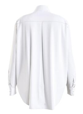 Hemd Calvin Klein Jeans Monologo Weiss Damen