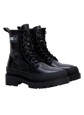 Stiefelette Tommy Jeans Foxing Iel Schwarz für Damen