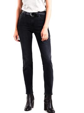 Jeans Levis 712 schlanke schwarze Frau