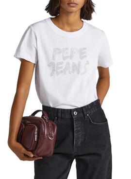 T-Shirt Pepe Jeans Bria Weiss für Damen
