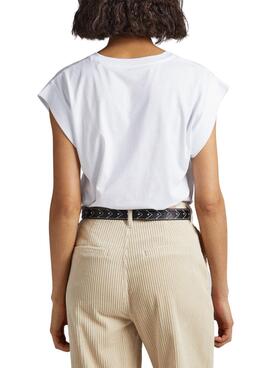T-Shirt Pepe Jeans Bianca Weiss für Damen