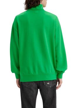 Sweatshirt Levis Relaxed Graphic Zip Grün Herren