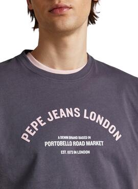 T-Shirt Pepe Jeans Waddon Grau für Herren