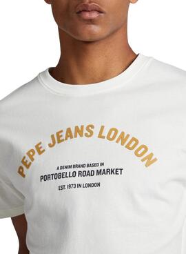 T-Shirt Pepe Jeans Waddon Weiss für Herren