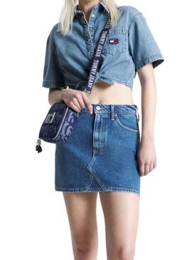 Rock Tommy Jeans Mini Izzie Denim für Damen