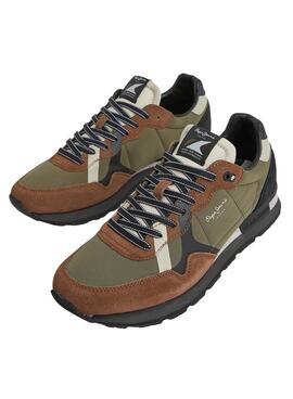 Sneakers Pepe Jeans Print Braun für Herren