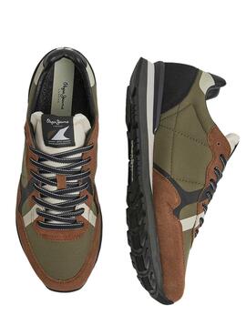 Sneakers Pepe Jeans Print Braun für Herren