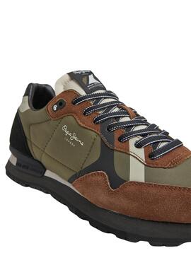 Sneakers Pepe Jeans Print Braun für Herren