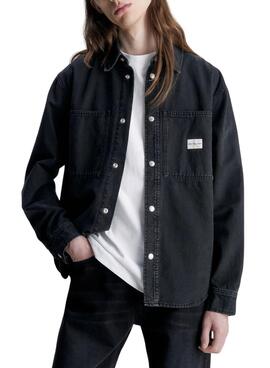 Hemd Calvin Klein Jeans Canvas Schwarz für Herren
