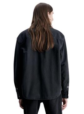 Hemd Calvin Klein Jeans Canvas Schwarz für Herren