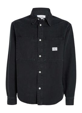 Hemd Calvin Klein Jeans Canvas Schwarz für Herren