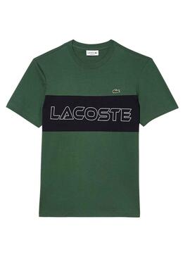 T-Shirt Lacoste Farbe Block Grün für Herren