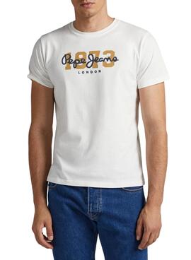 T-Shirt Pepe Jeans Wolf Weiss für Herren