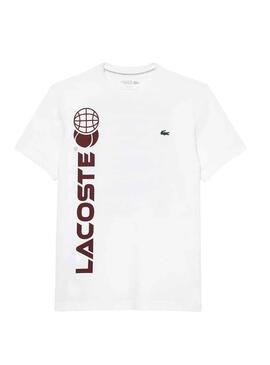 T-Shirt Lacoste Daniil Medvedev Weiss Herren