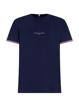 T-Shirt Tommy Hilfiger Tipped Marineblau für Herren