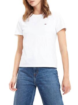 T-Shirt Tommy Jeans Classic T-Shirt Weiß Damen