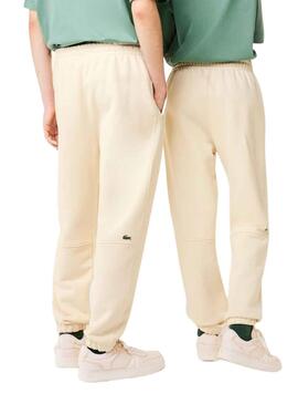 Hose Lacoste Jogger Felpa Beige Herren Damen