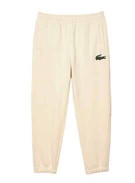 Hose Lacoste Jogger Felpa Beige Herren Damen