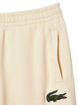 Hose Lacoste Jogger Felpa Beige Herren Damen
