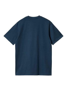 T-Shirt Carhartt Script Marineblau für Herren