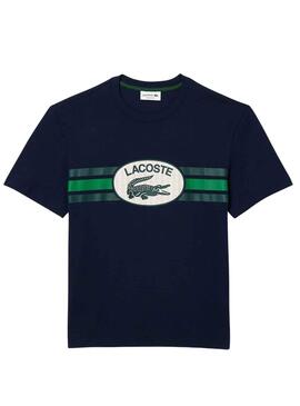 T-Shirt Lacoste Monograma Marineblau für Herren