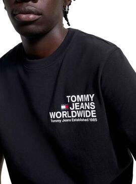 T-Shirt Tommy Jeans Entry Konzert Schwarz Herren