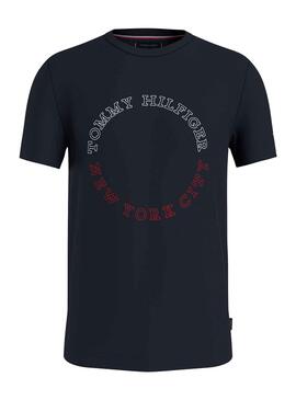 T-Shirt Tommy Hilfiger JumpsuitTyp Roundle Marineblau