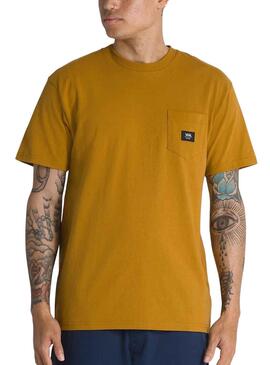 T-Shirt Vans Gewebt Patch Gelb für Herren