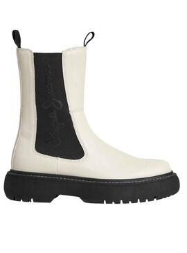Stiefelettes Pepe Jeans Yoko Chelsea Beige für Damen