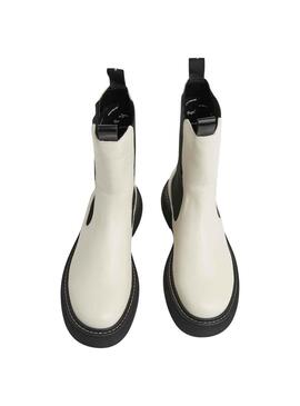 Stiefelettes Pepe Jeans Yoko Chelsea Beige für Damen