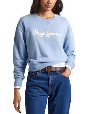 Sweatshirt Pepe Jeans Nanette Blau für Damen