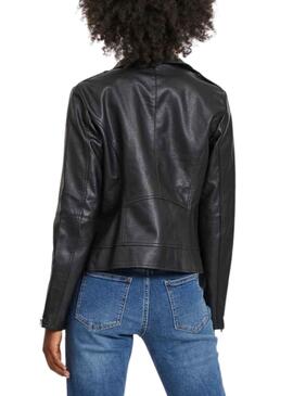 Jacke Vila Kunstleder Vicara Schwarz für Damen
