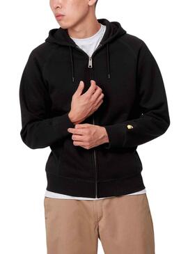 Sweatshirt Carhartt Hooded Chase Schwarz für Herren