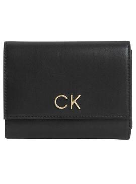 Geldbörse Calvin Klein Re-Lock Schwarz für Damen