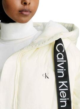 Jacke Calvin Klein Feders Corta Beige Damen