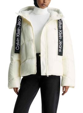 Jacke Calvin Klein Feders Corta Beige Damen